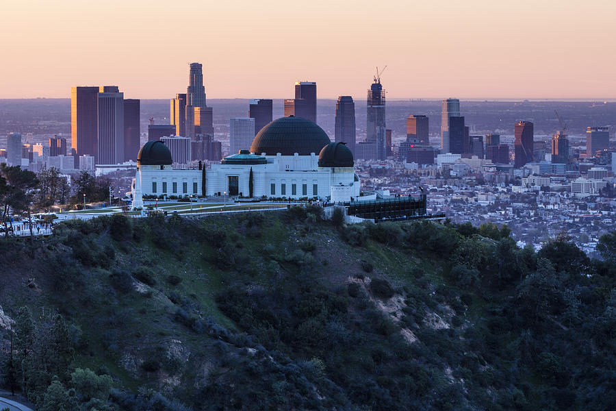 Sunrise over LA and Griffith Observatory Photograph by John McGraw