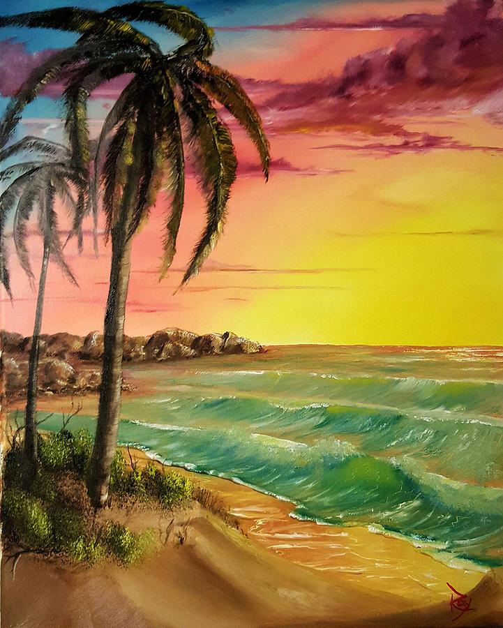 Sunrise Over Labadee, Hati Painting by Ray Hansen - Fine Art America