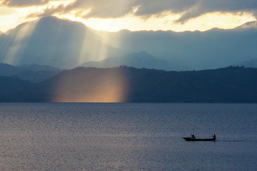 Sunrise Over Lake Kivu Photograph by Steve Evans - Pixels