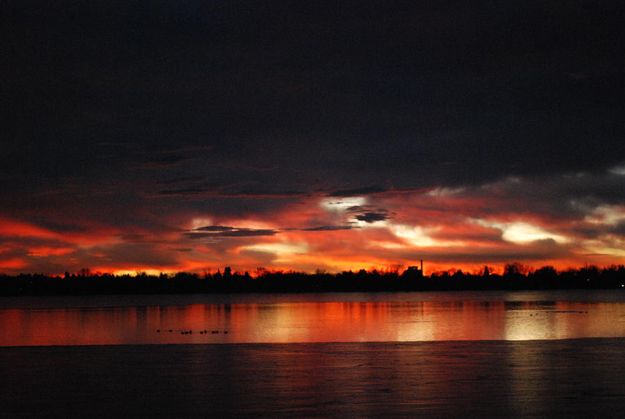 Sunrise over Lake Loveland Photograph by Billie Colson