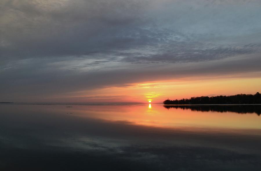 Sunrise Over Lake Simcoe May 1-2018  Digital Art by Lyle Crump