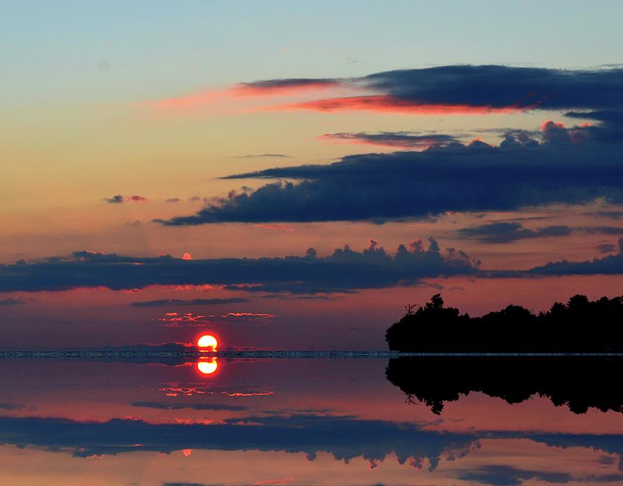Sunrise Over Lake Simcoe Reflection  Digital Art by Lyle Crump