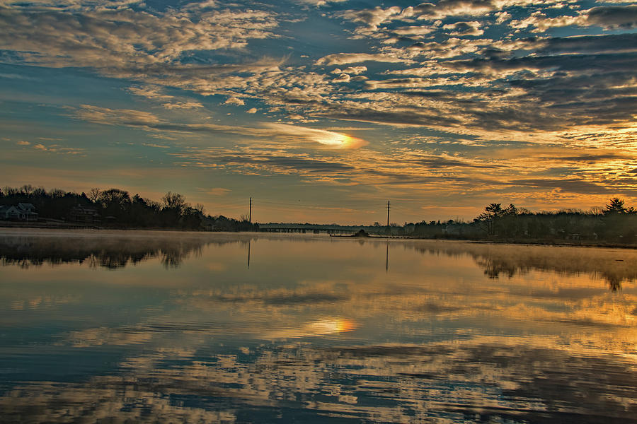 Sunrise over Mill Pond  Photograph by Kristia Adams