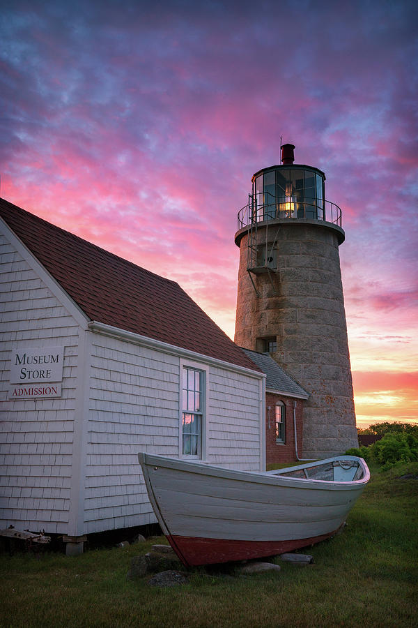 Sunrise Over Monhegan Lighthouse Photograph by Darylann Leonard Photography
