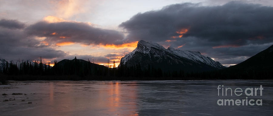 Sunrise Over Mount Rundle Photograph by Vivian Christopher
