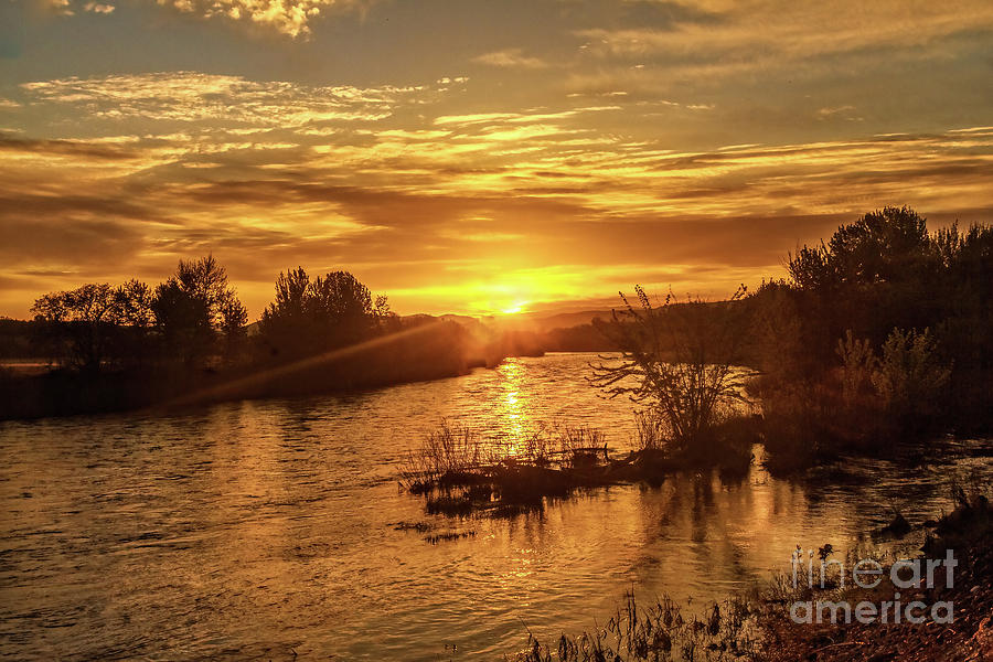 Sunrise Over  Payette River Photograph by Robert Bales