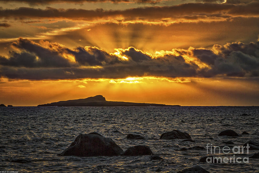 Nature Photograph - Sunrise Over Rabbit Head Island by Mitch Shindelbower