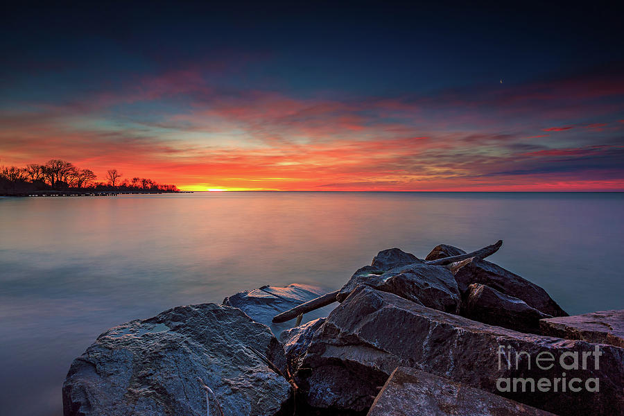 Sunrise over Rocks Photograph by Andrew Slater
