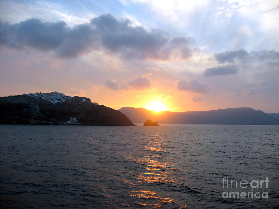 Sunrise over Santorini Photograph by Keiko Richter