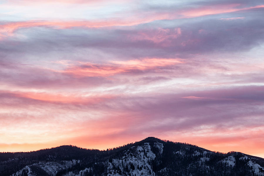 Sunrise Over Snowy Peak Photograph by Denise Bush