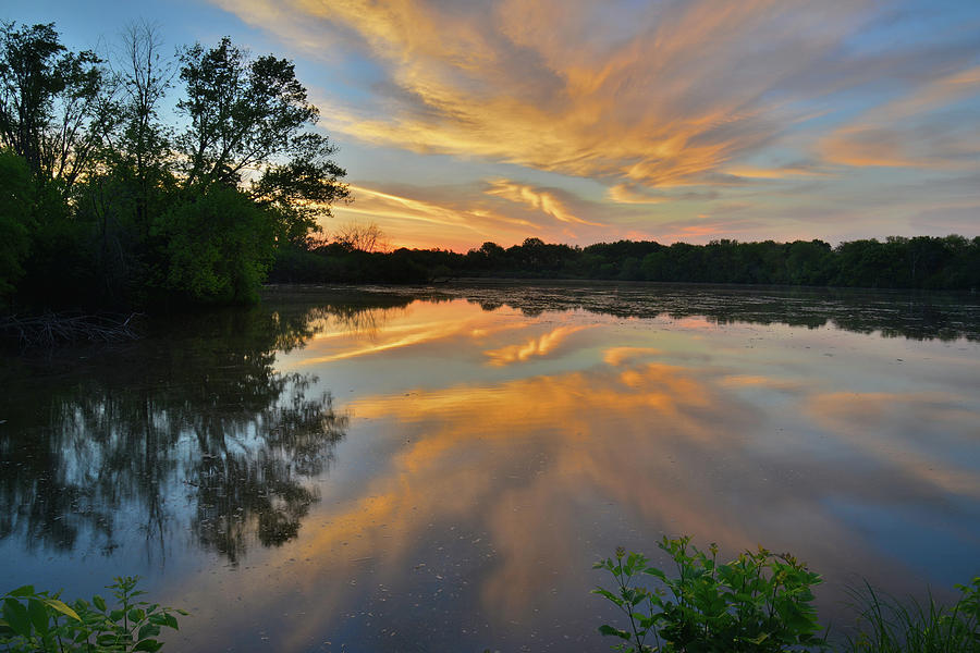 Sunrise over Snug Harbor along the Fox River Photograph by Ray Mathis