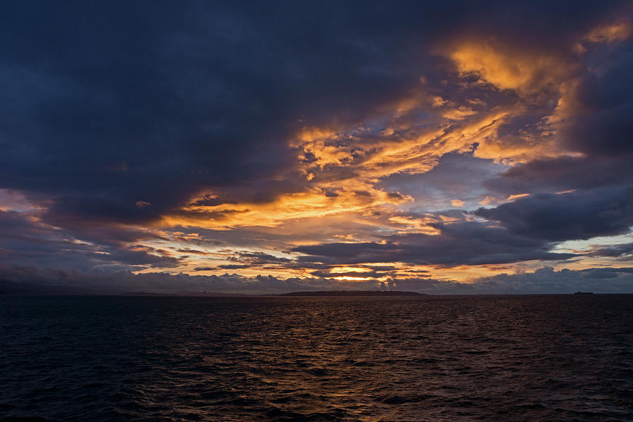 Sunrise over Strait of Georgia Photograph by Inge Riis McDonald