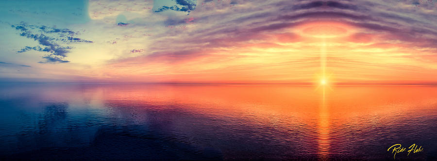 Sunrise over Superior Photograph by Rikk Flohr