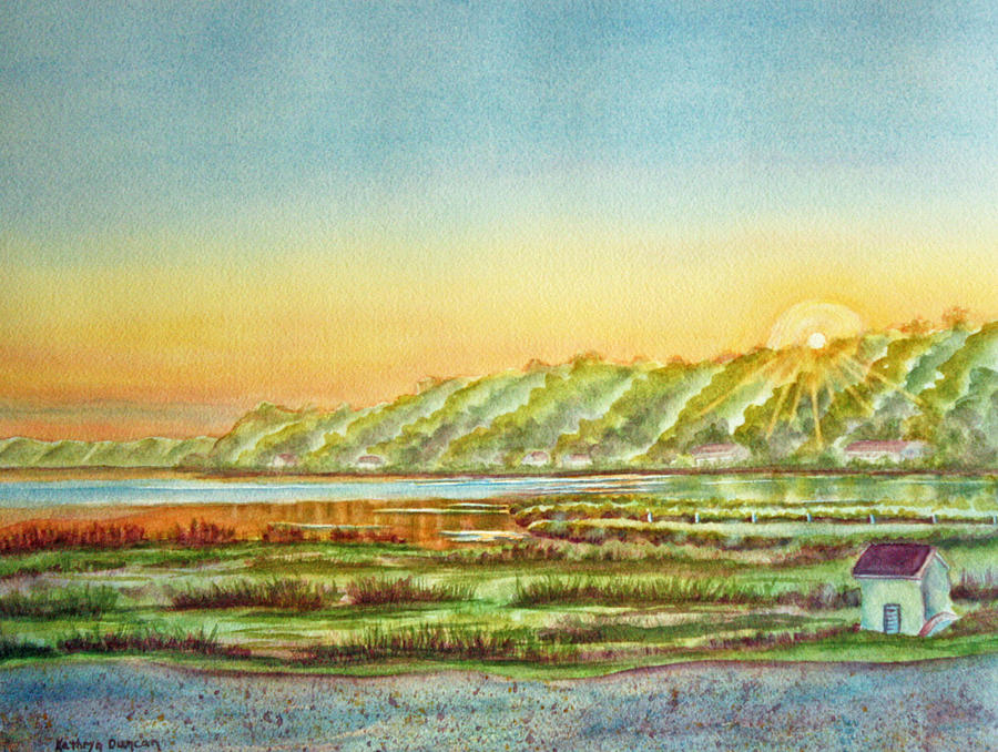 Sunrise Over the Bay Painting by Kathryn Duncan