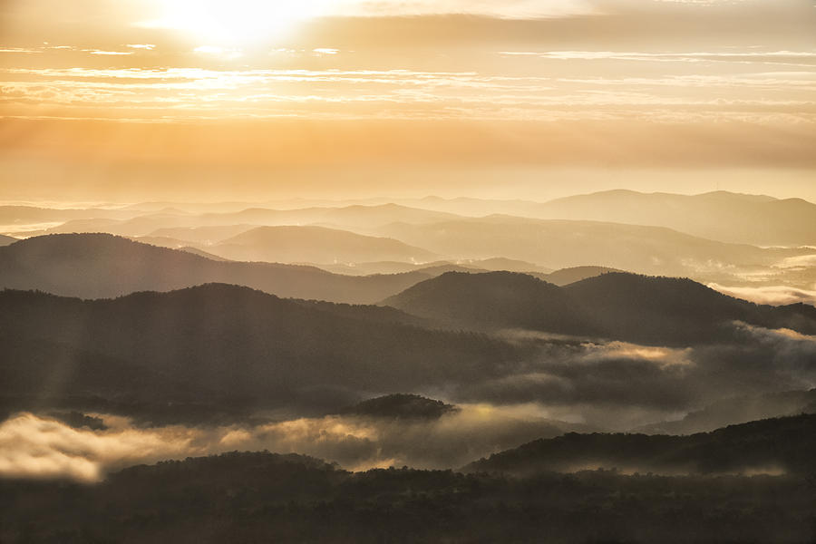 Sunrise over the Blue Ridge Mountains Photograph by Paul Schreiber