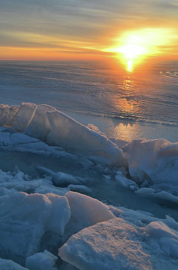 Sunrise Over The Broken Ice  Digital Art by Lyle Crump