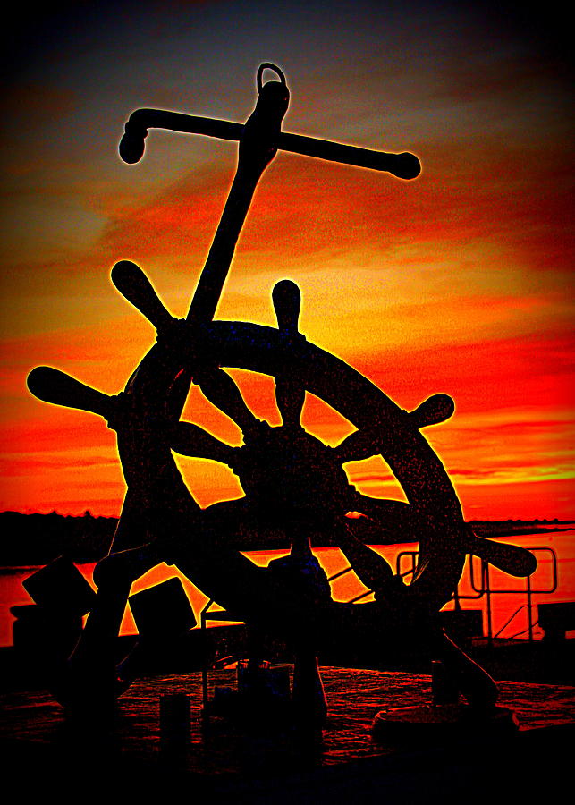 Sunrise Over the Captains Wheel 2 Photograph by Suzanne DeGeorge