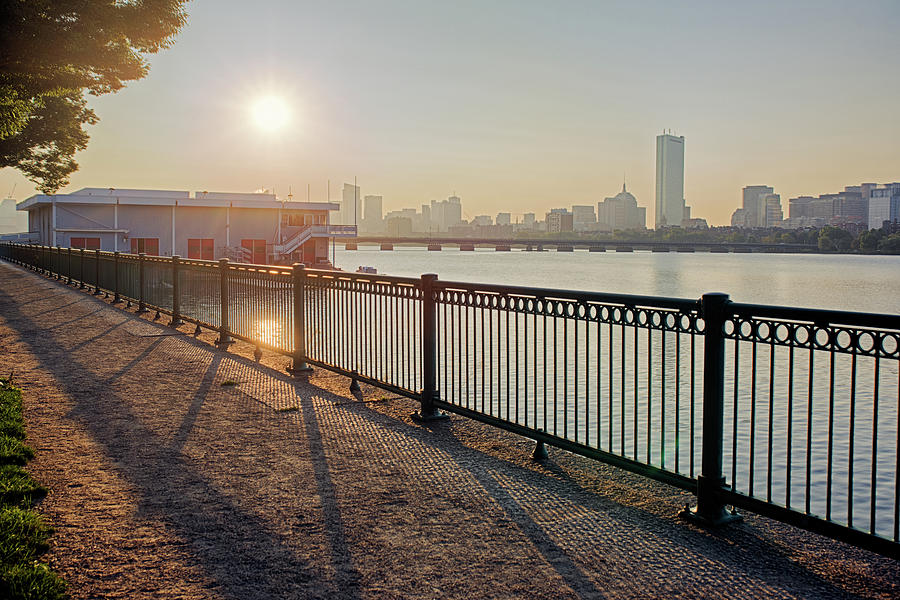 Sunrise over the Charles River Shadow Photograph by Toby McGuire