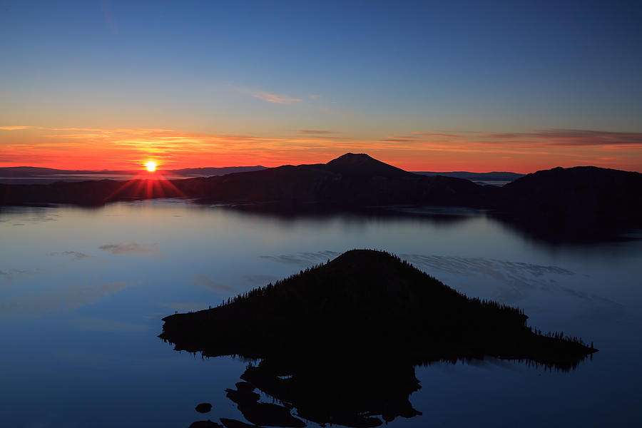 Landscape Photograph - Sunrise over the Crater Lake by Sungwook Choi