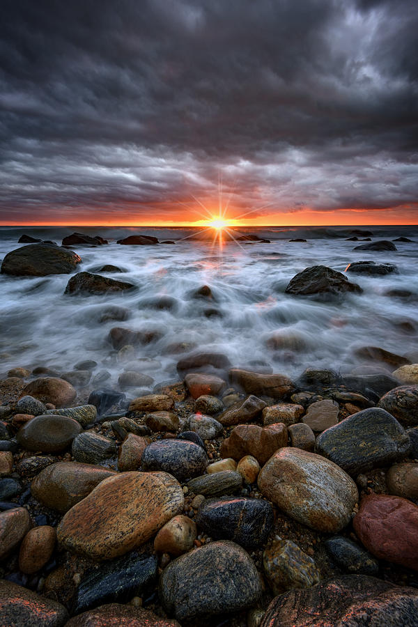 Rocks Photograph - Sunrise Over The East End by Rick Berk