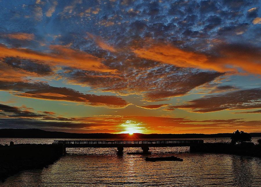 Sunrise Over the Fishing Bridge Photograph by Thomas McGuire
