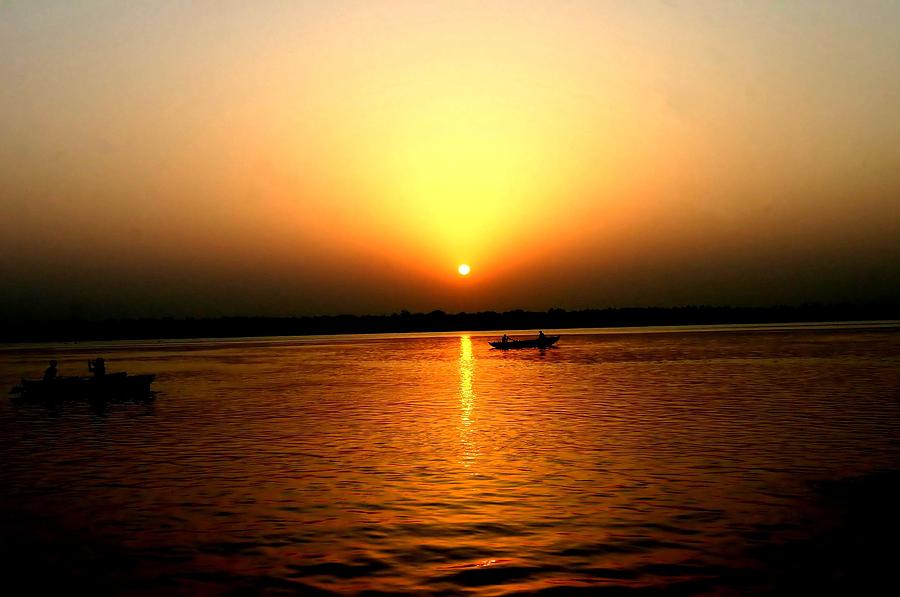 Sunrise over the Ganges Photograph by Tony Brown