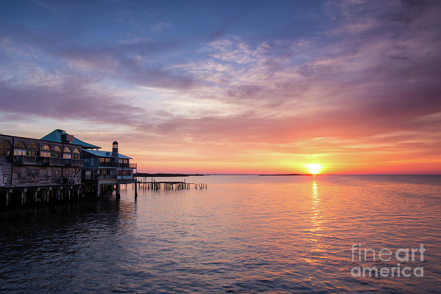 Sunrise Over The Gulf of Mexico, Cedar Key, Florida Photograph by Dawna Moore Photography