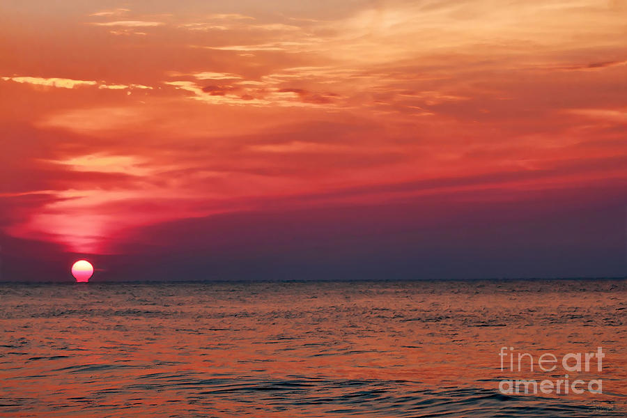 Sunrise Over The Horizon On Myrtle Beach Photograph by Jeff Breiman