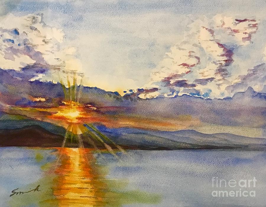 Sunrise over the Med Painting by Sonia Mocnik