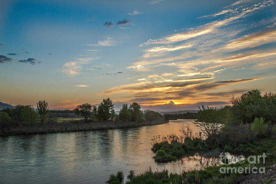 Sunset Photograph - Sunrise Over The Payette River by Robert Bales