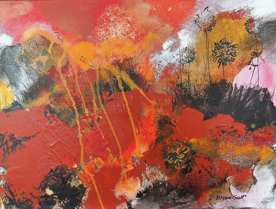 Mixed Media Collage Mixed Media - Sunrise Over the Thicket by Jo Ann Brown-Scott Mixed Media Collage Mixed Media - Sunrise Over the Thicket by Jo Ann Brown-Scott