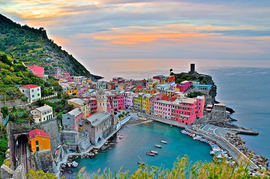 Sunrise over Vernazza Photograph by Frozen in Time Fine Art Photography