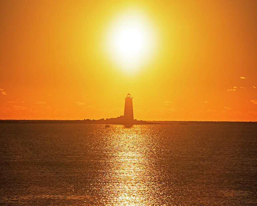 Sunrise over Whaleback Light Portsmouth NH New Hampshire Photograph by Toby McGuire