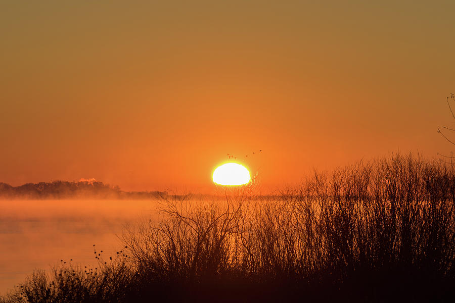 Sunrise Over Winters Waters Photograph by Tony Hake