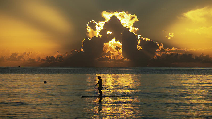 Sunrise Paddleboarder Delray Beach Photograph by Lawrence S Richardson Jr