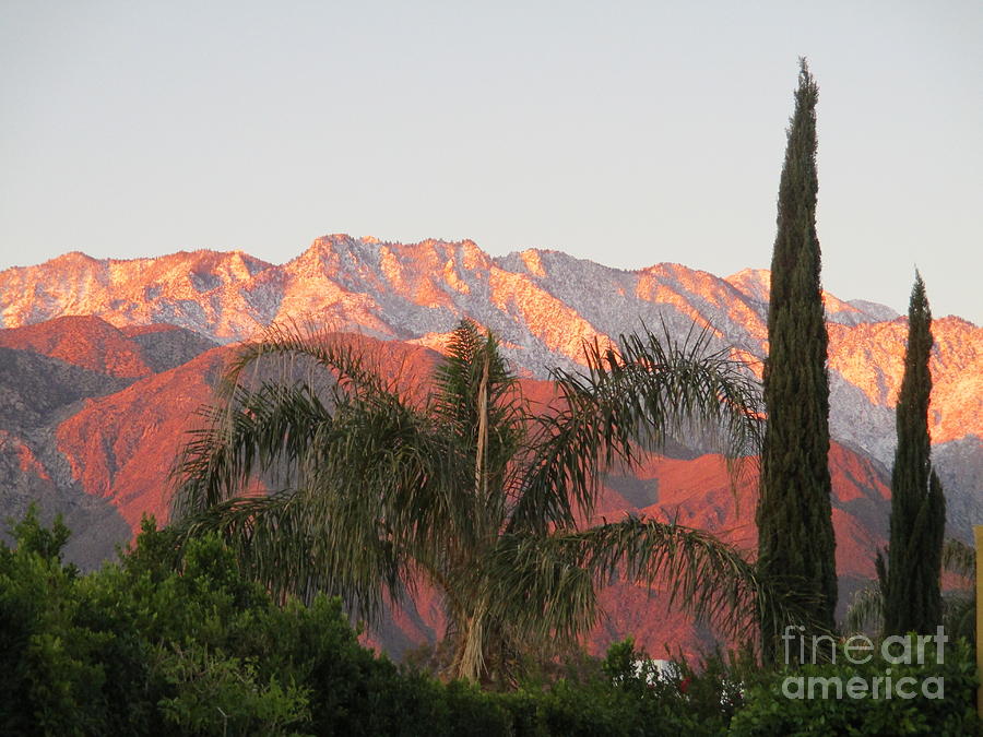 Sunrise Palm Springs Mountains Photograph by Randall Weidner