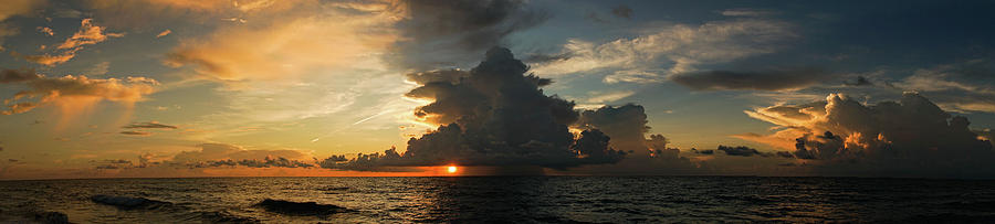 Sunrise Panorama Delray Beach Florida Photograph by Lawrence S Richardson Jr