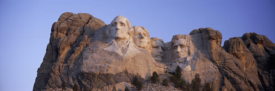 George Washington Photograph - Sunrise Panoramic Image Of Presidents by Panoramic Images