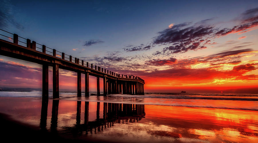 Sunrise Pier - South Africa Photograph by Mountain Dreams