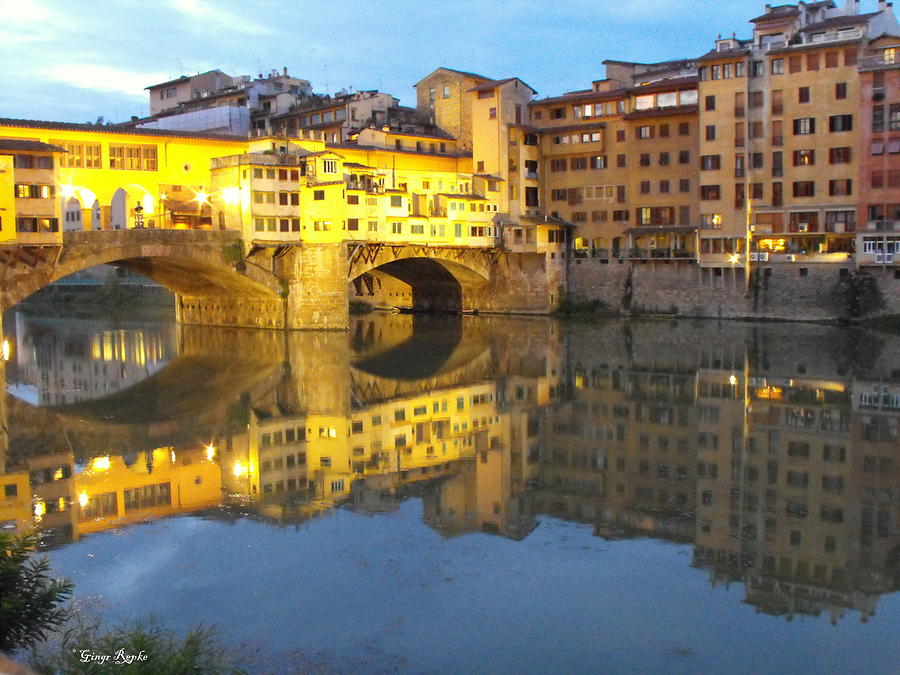 Sunrise Ponte Vecchio Photograph by Ginger Repke
