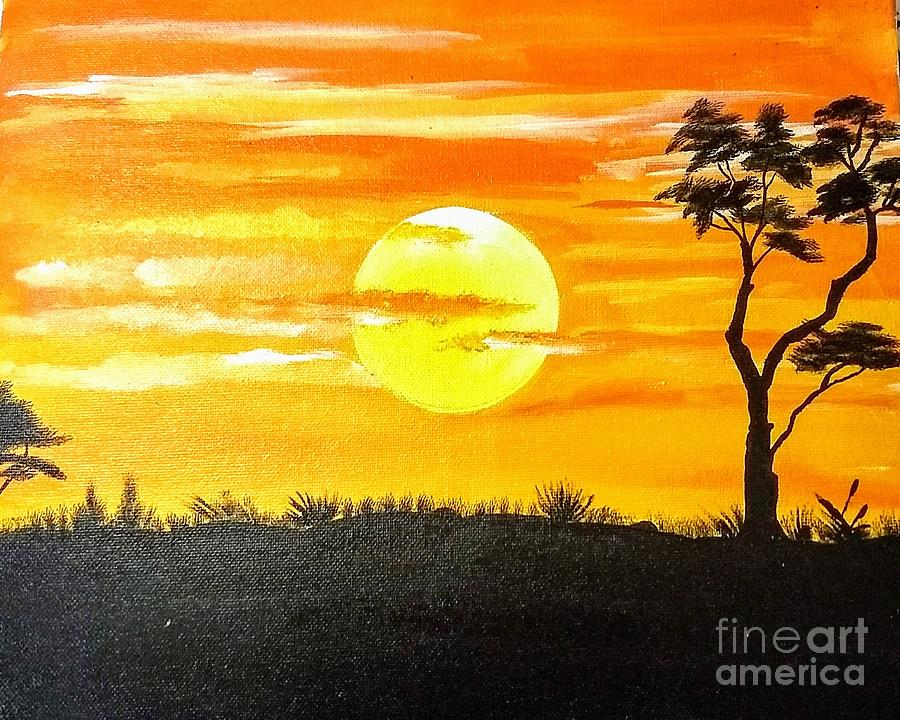 Sunrise Painting by Purnima Jain - Fine Art America