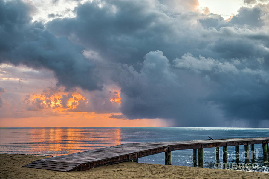 Sunrise Rain Cloud paints the sky  Photograph by David Zanzinger