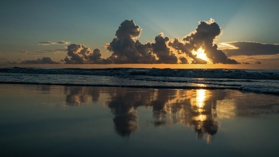 Sunrise Reflection Rays Delray Beach Photograph by Lawrence S Richardson Jr