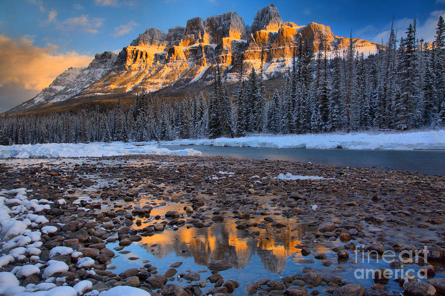 Sunrise Reflections In The Bow River Photograph by Adam Jewell