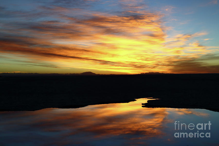 Sunrise Reflections Salar de Uyuni Bolivia Photograph by James Brunker