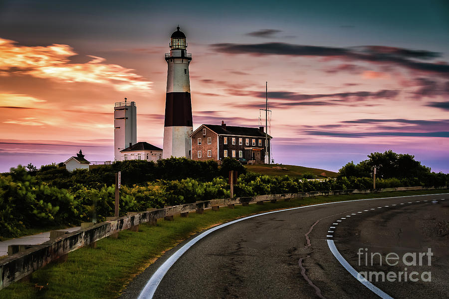 Sunrise Road to the Montauk Lighthous Photograph by Alissa Beth Photography