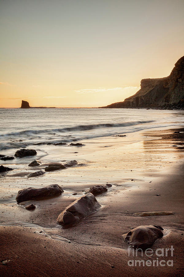 Coastal Photograph - Sunrise, Saltwick Bay by Colin and Linda McKie