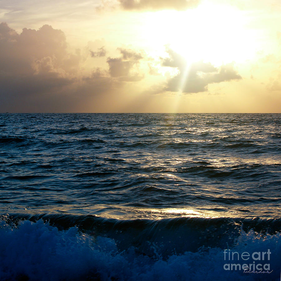 Sunrise Seascape Treasure Coast Florida C5 Photograph by Ricardos Creations