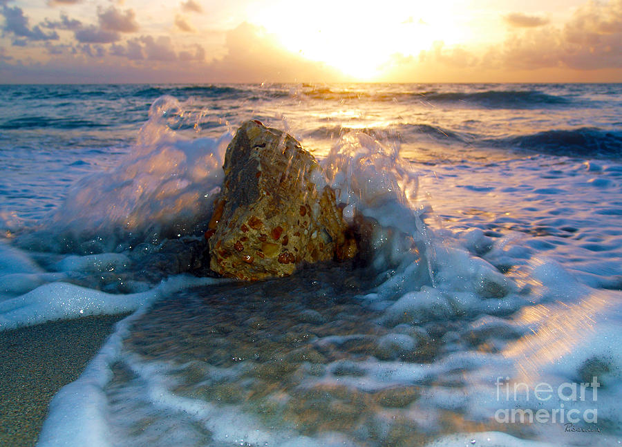 Sunrise Seascape Wisdom Beach Florida C2 Photograph by Ricardos Creations