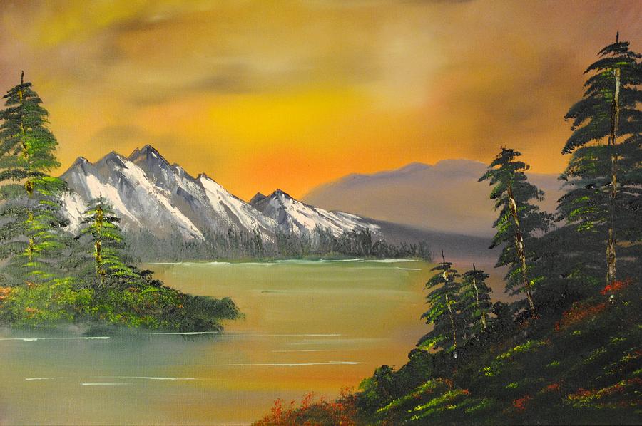 Mountain Painting - Sunrise Serenity by James Higgins